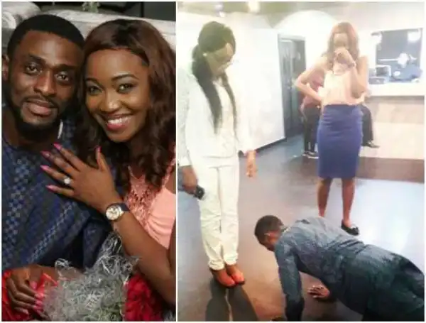 Nigerian man prostrates for his girlfriend